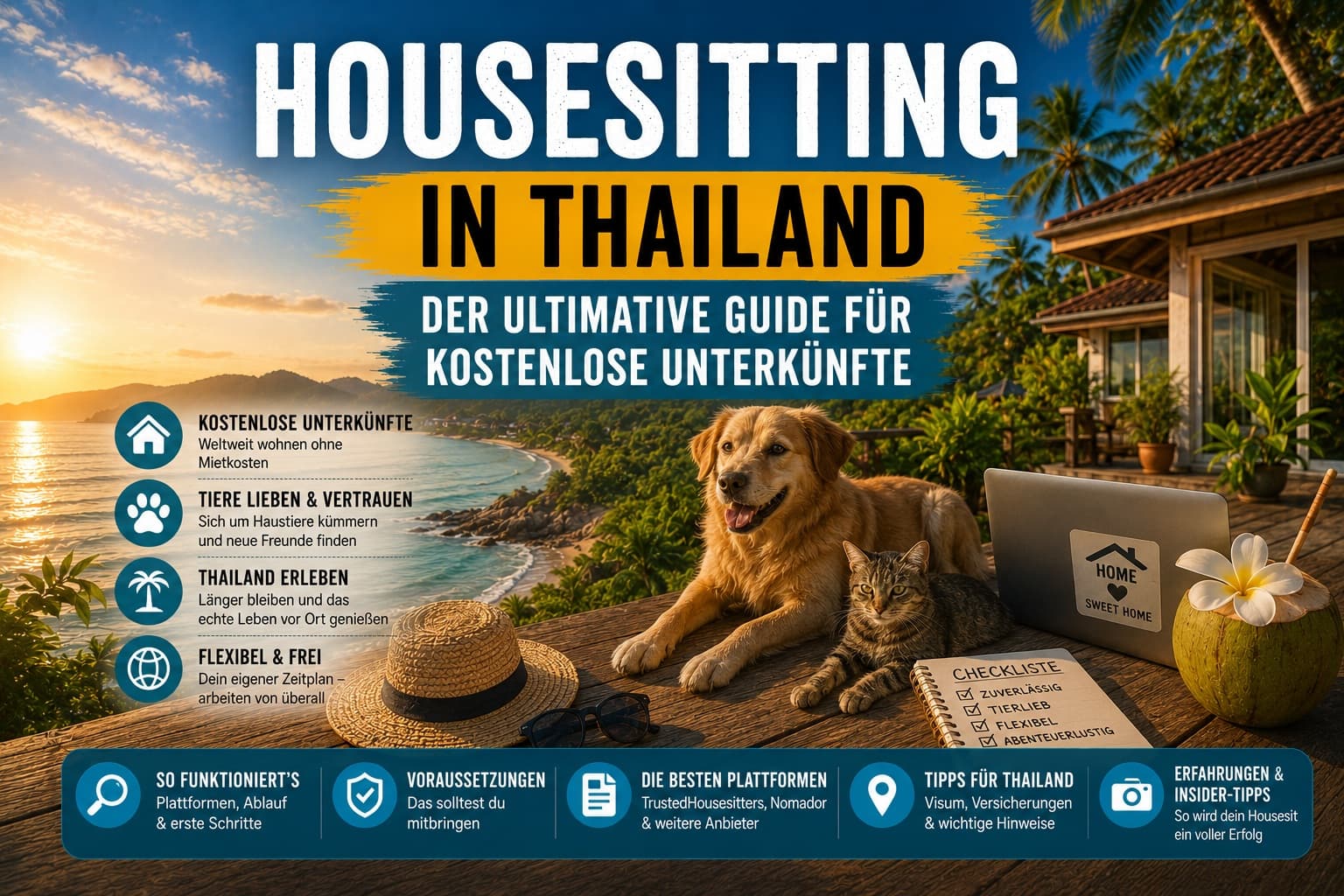 Housesitting in Thailand: Der ultimative Guide für kostenlose Unterkünfte